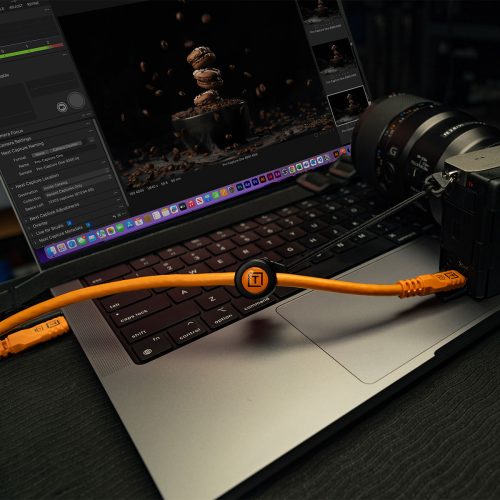 TetherTools TetherPro Optima 10G USB-C, Straight to Straight Cable, Orange - Image 3